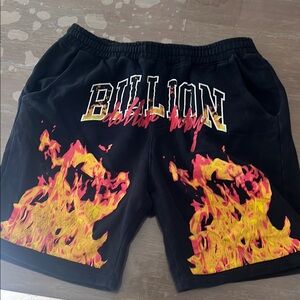 Billion Black Flame Print Men's Shorts